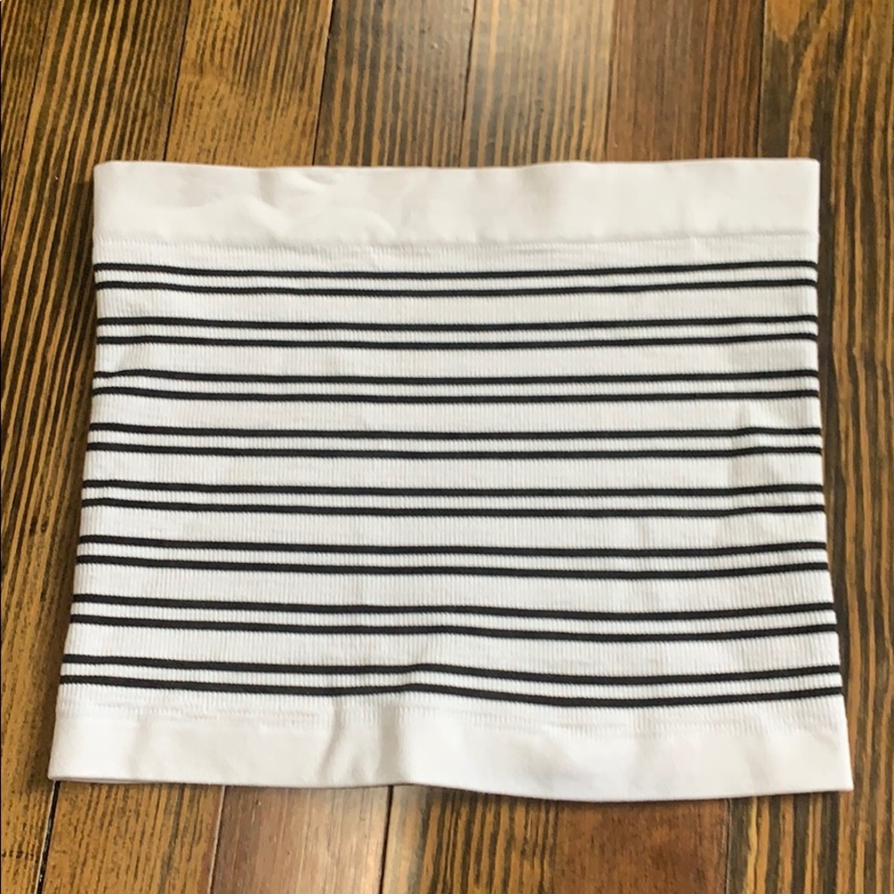 Black and white striped tub top